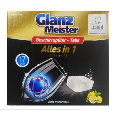 Таблетки для посудомийних машин Glanz Meister Alles 16 г х 17 шт (97-374)